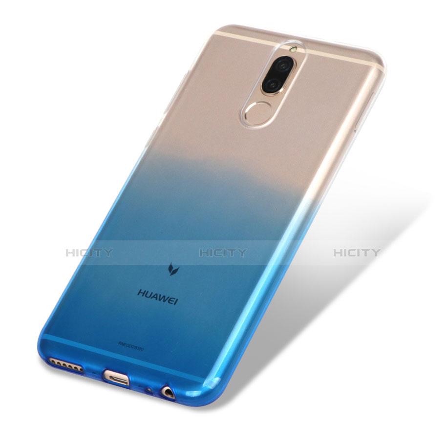 Funda Silicona Ultrafina Transparente Gradiente G01 para Huawei Maimang 6 Azul