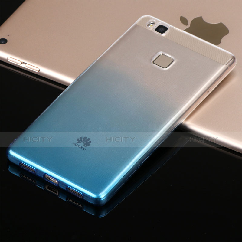 Funda Silicona Ultrafina Transparente Gradiente G01 para Huawei P9 Lite Azul