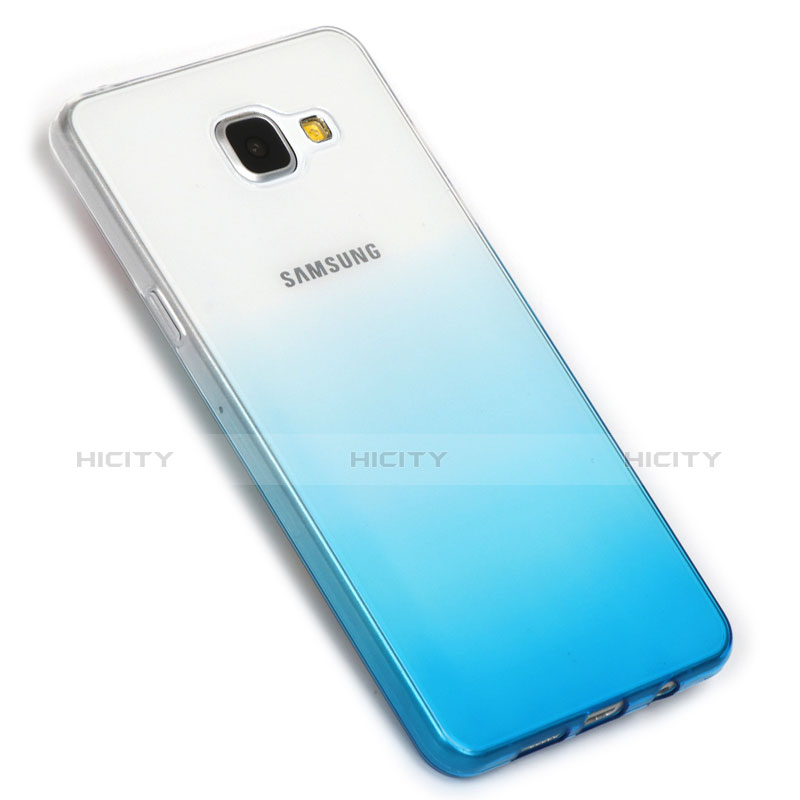 Funda Silicona Ultrafina Transparente Gradiente G01 para Samsung Galaxy A5 (2016) SM-A510F Azul