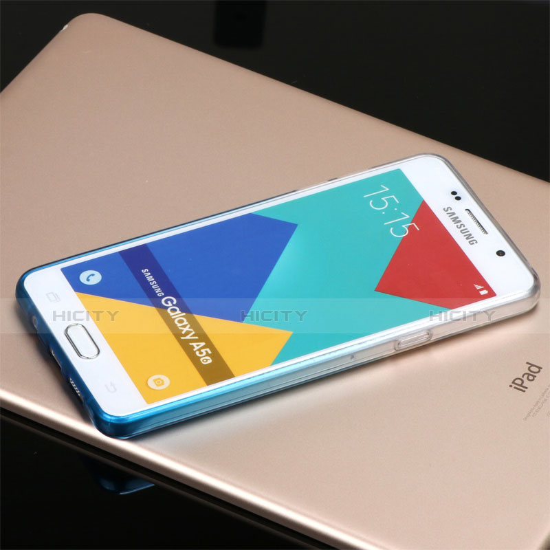 Funda Silicona Ultrafina Transparente Gradiente G01 para Samsung Galaxy A5 (2016) SM-A510F Azul