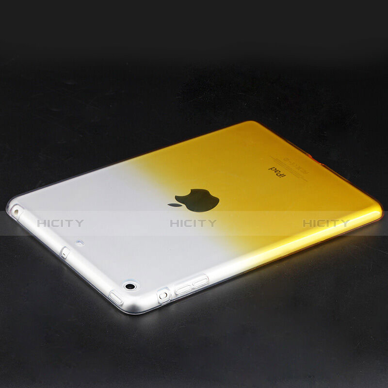 Funda Silicona Ultrafina Transparente Gradiente para Apple iPad Mini 2 Amarillo