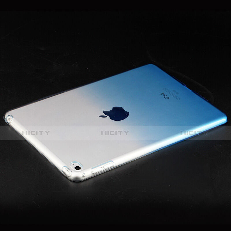 Funda Silicona Ultrafina Transparente Gradiente para Apple iPad Mini 4 Azul