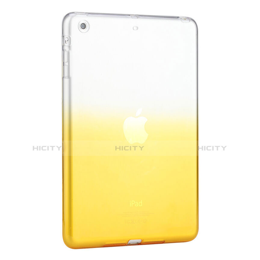 Funda Silicona Ultrafina Transparente Gradiente para Apple iPad Mini Amarillo