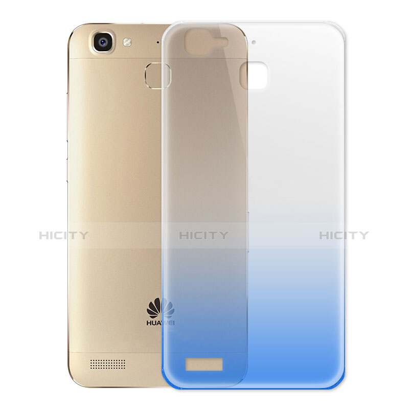 Funda Silicona Ultrafina Transparente Gradiente para Huawei Enjoy 5S Azul