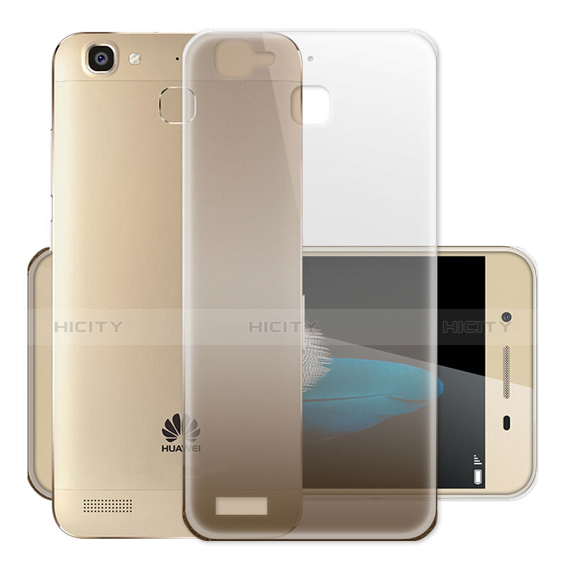 Funda Silicona Ultrafina Transparente Gradiente para Huawei Enjoy 5S Gris