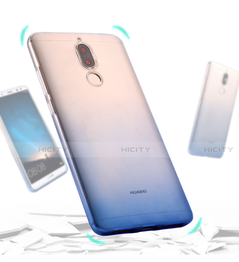 Funda Silicona Ultrafina Transparente Gradiente para Huawei G10 Azul