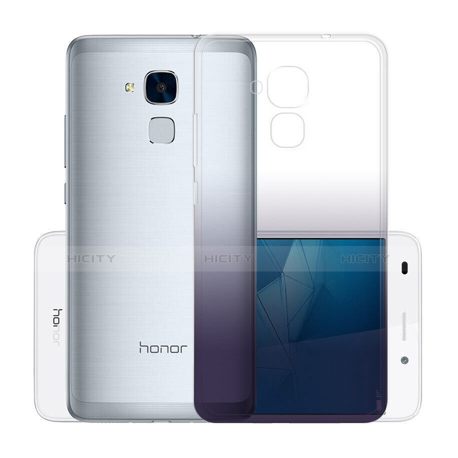 Funda Silicona Ultrafina Transparente Gradiente para Huawei Honor 5C Negro