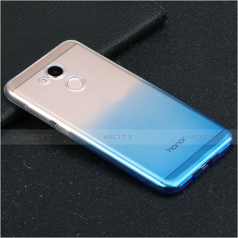 Funda Silicona Ultrafina Transparente Gradiente para Huawei Honor 6C Pro Azul