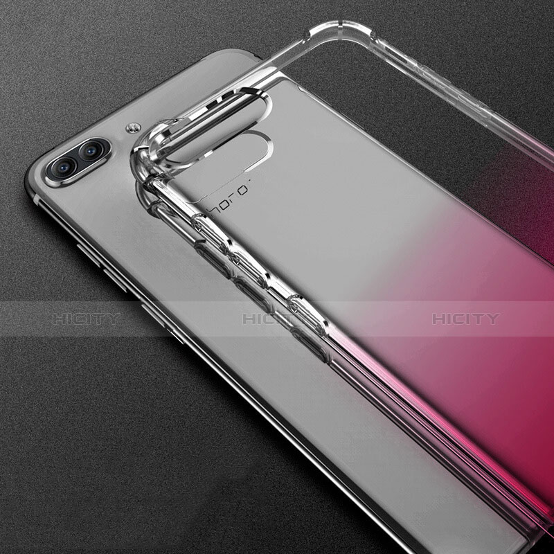 Funda Silicona Ultrafina Transparente Gradiente para Huawei Honor V10 Rosa