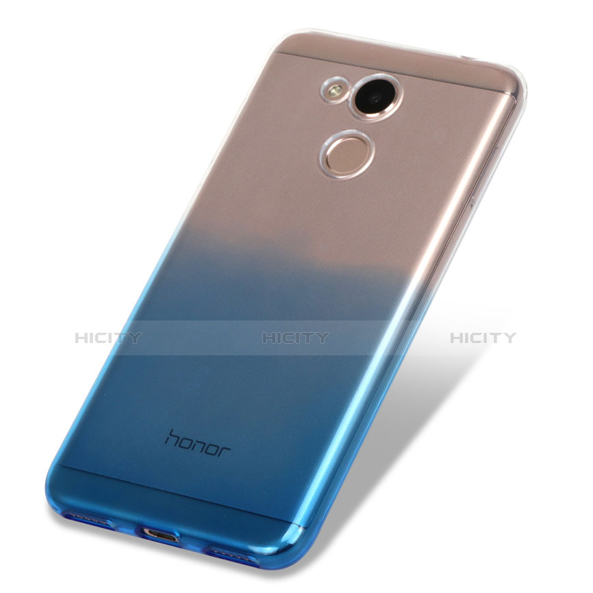 Funda Silicona Ultrafina Transparente Gradiente para Huawei Honor V9 Play Azul