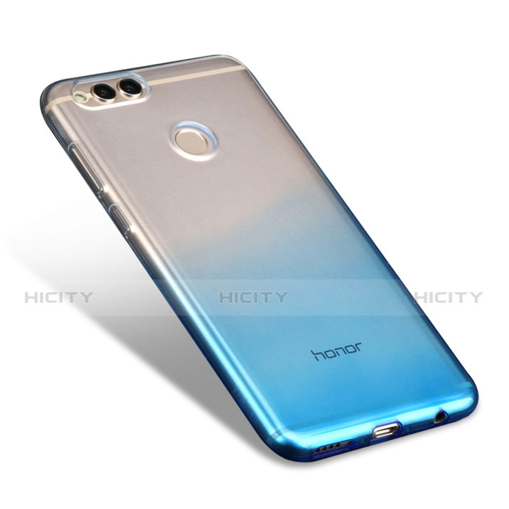 Funda Silicona Ultrafina Transparente Gradiente para Huawei Honor View 10 Azul Cielo