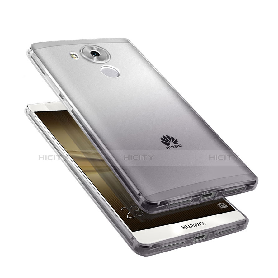 Funda Silicona Ultrafina Transparente Gradiente para Huawei Mate 8 Gris