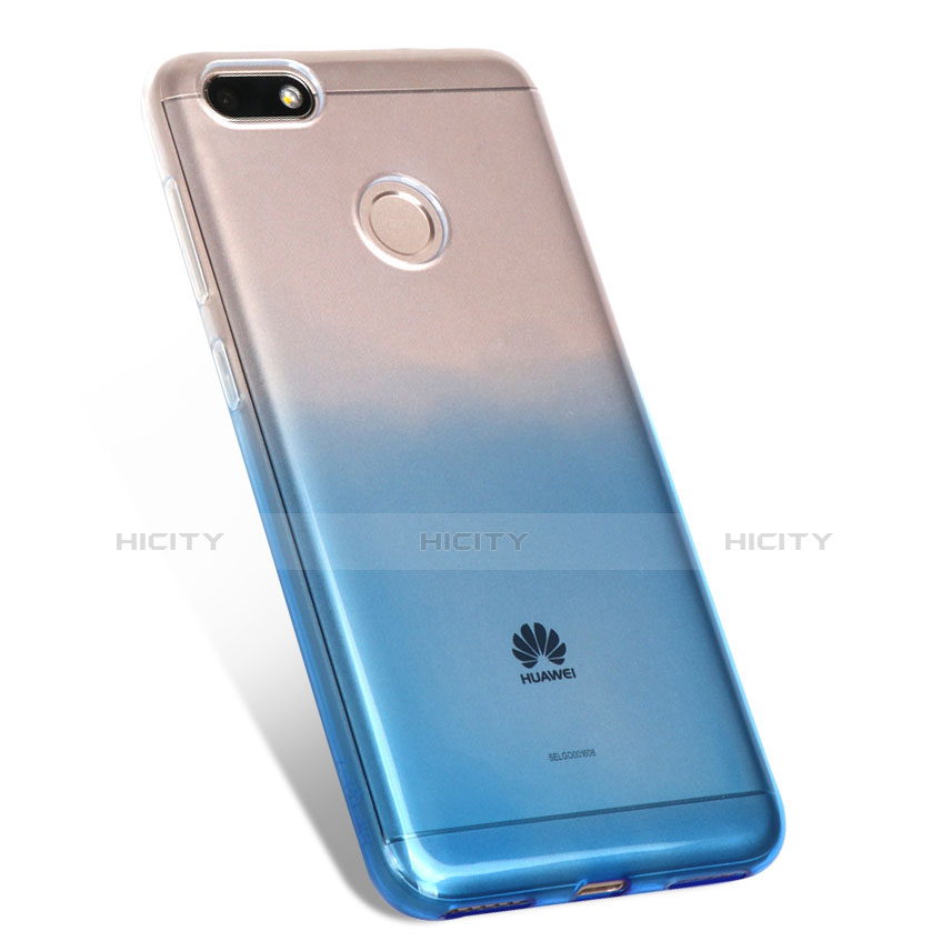 Funda Silicona Ultrafina Transparente Gradiente para Huawei P9 Lite Mini Azul