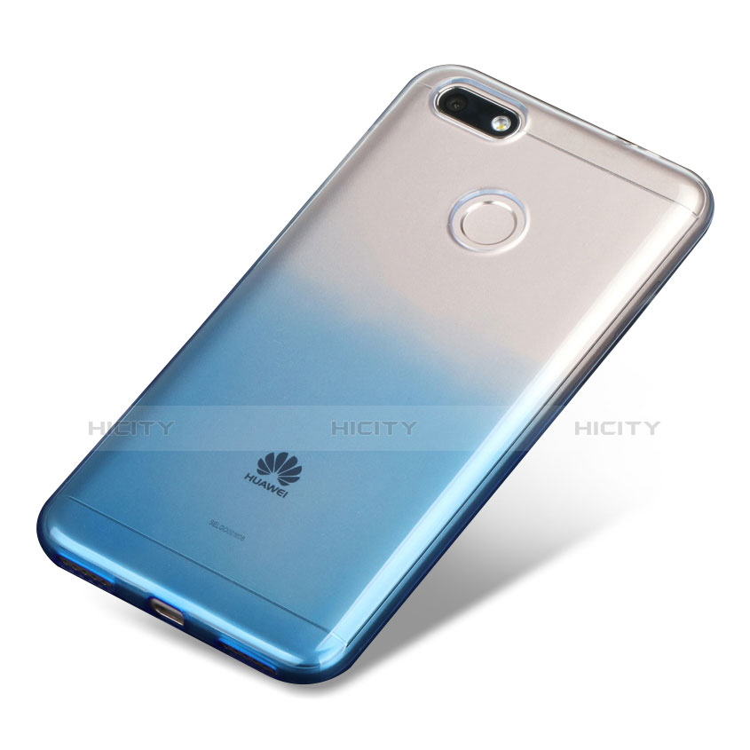 Funda Silicona Ultrafina Transparente Gradiente para Huawei P9 Lite Mini Azul