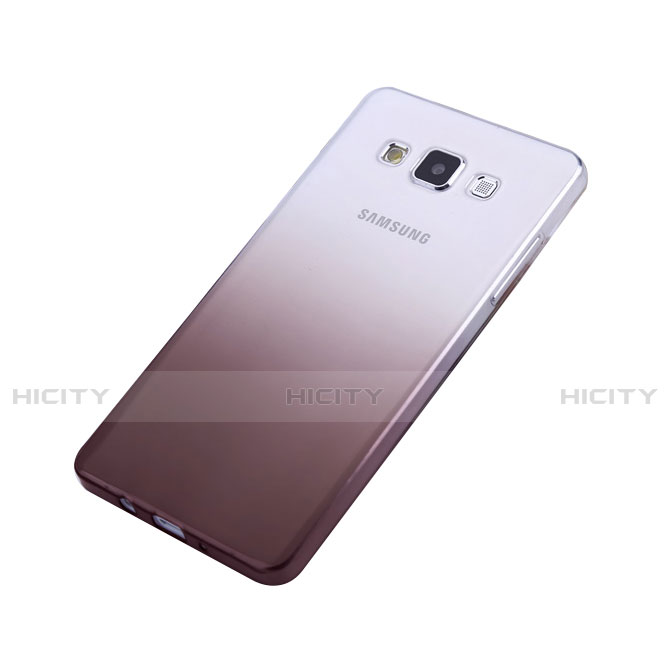 Funda Silicona Ultrafina Transparente Gradiente para Samsung Galaxy A5 SM-500F Gris