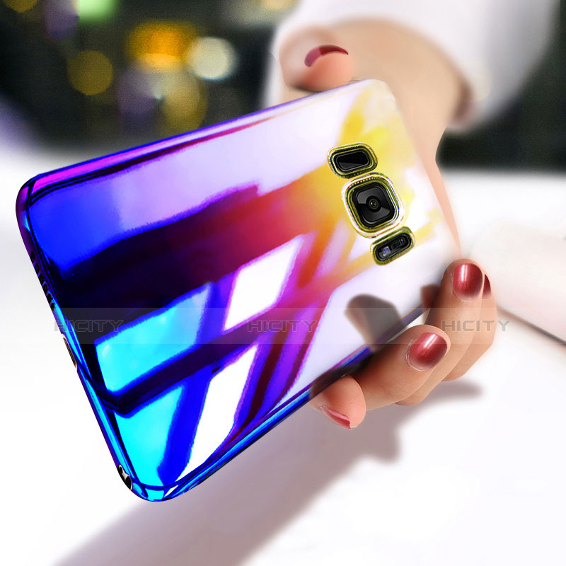 Funda Silicona Ultrafina Transparente Gradiente para Samsung Galaxy S8 Plus Multicolor