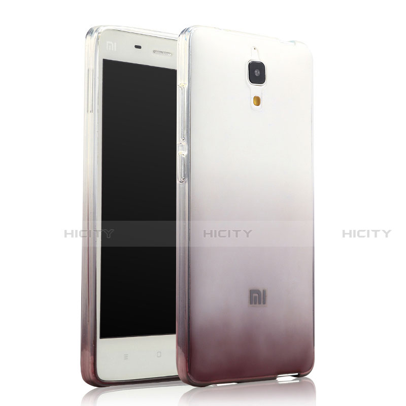 Funda Silicona Ultrafina Transparente Gradiente para Xiaomi Mi 4 Gris