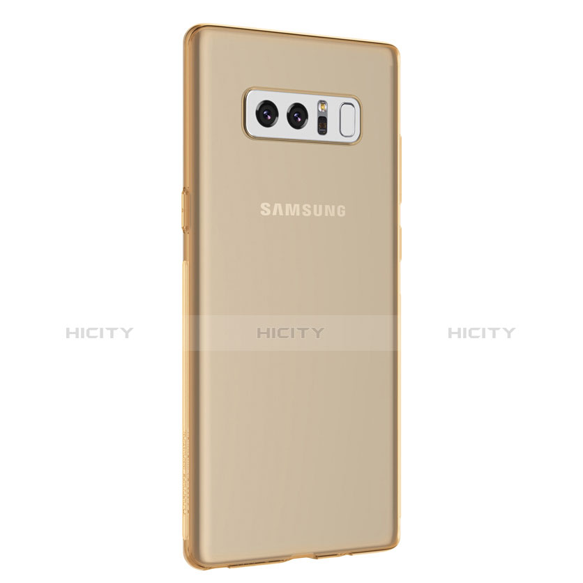 Funda Silicona Ultrafina Transparente H01 para Samsung Galaxy Note 8 Duos N950F Oro