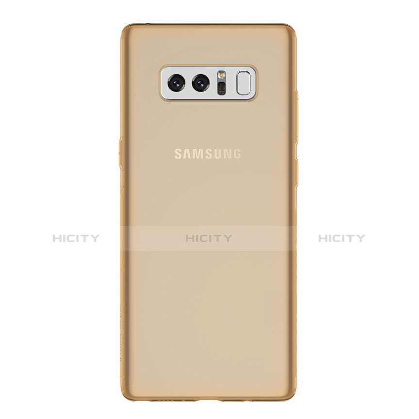 Funda Silicona Ultrafina Transparente H01 para Samsung Galaxy Note 8 Duos N950F Oro