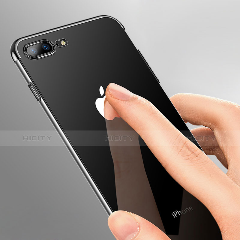 Funda Silicona Ultrafina Transparente HC01 para Apple iPhone 7 Plus Negro