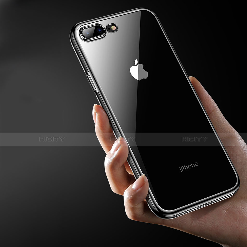 Funda Silicona Ultrafina Transparente HC01 para Apple iPhone 8 Plus Negro