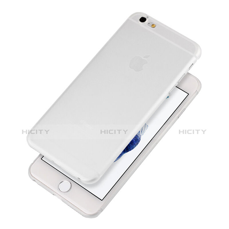 Funda Silicona Ultrafina Transparente Mate para Apple iPhone 6S Plus Blanco