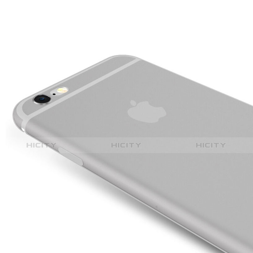 Funda Silicona Ultrafina Transparente Mate para Apple iPhone 6S Plus Gris