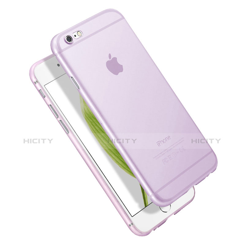 Funda Silicona Ultrafina Transparente Mate para Apple iPhone 6S Plus Morado