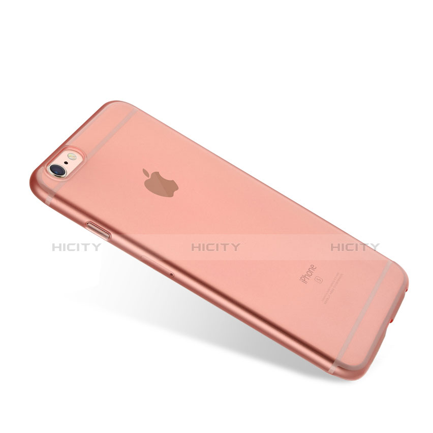 Funda Silicona Ultrafina Transparente Mate para Apple iPhone 6S Plus Oro Rosa