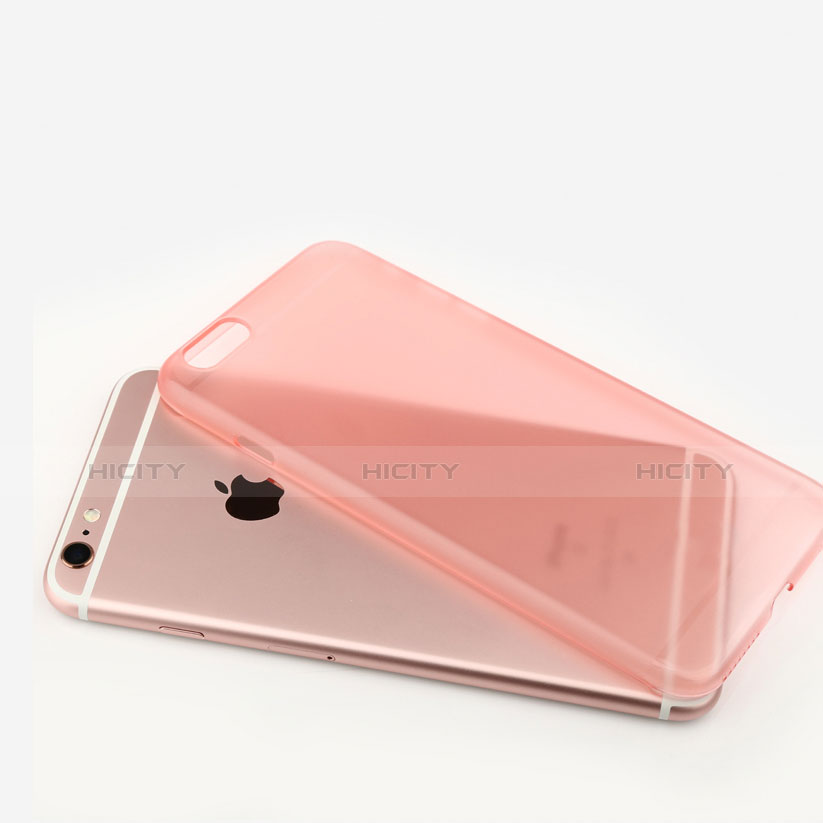 Funda Silicona Ultrafina Transparente Mate para Apple iPhone 6S Plus Oro Rosa