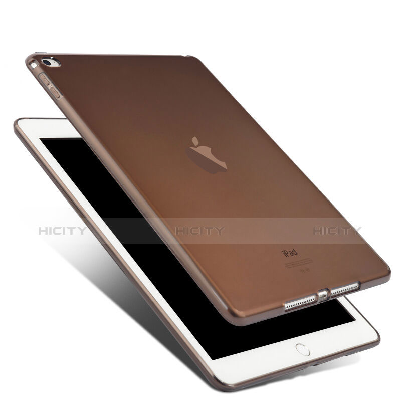 Funda Silicona Ultrafina Transparente para Apple iPad Air 2 Gris