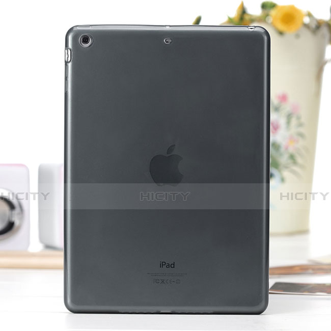 Funda Silicona Ultrafina Transparente para Apple iPad Air Gris
