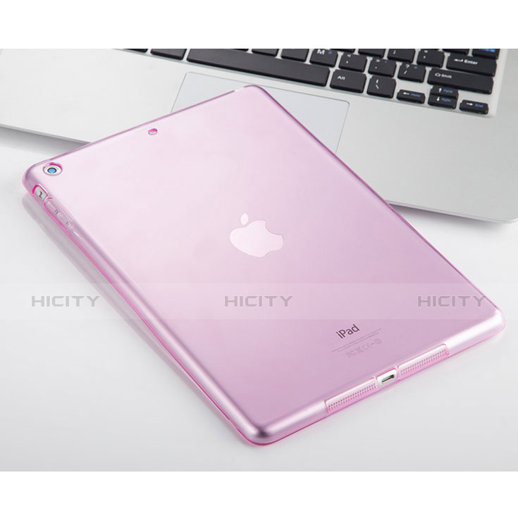 Funda Silicona Ultrafina Transparente para Apple iPad Air Rosa