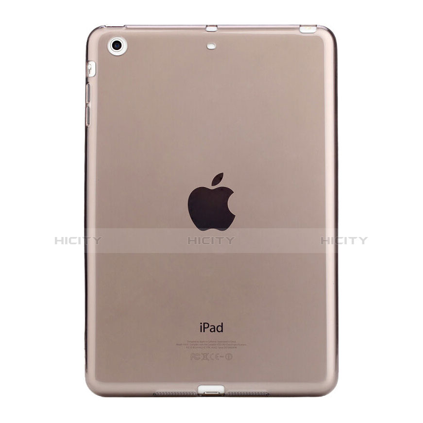 Funda Silicona Ultrafina Transparente para Apple iPad Mini 2 Gris