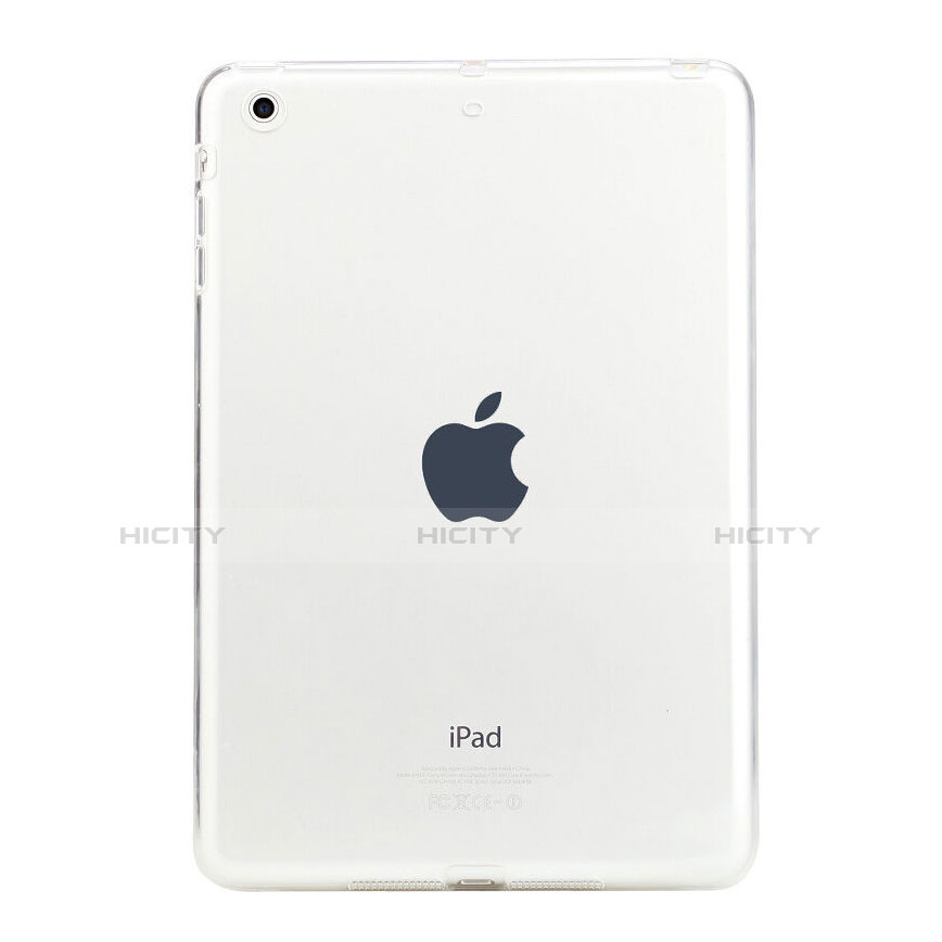 Funda Silicona Ultrafina Transparente para Apple iPad Mini Blanco