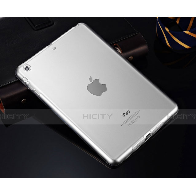 Funda Silicona Ultrafina Transparente para Apple iPad Mini Blanco