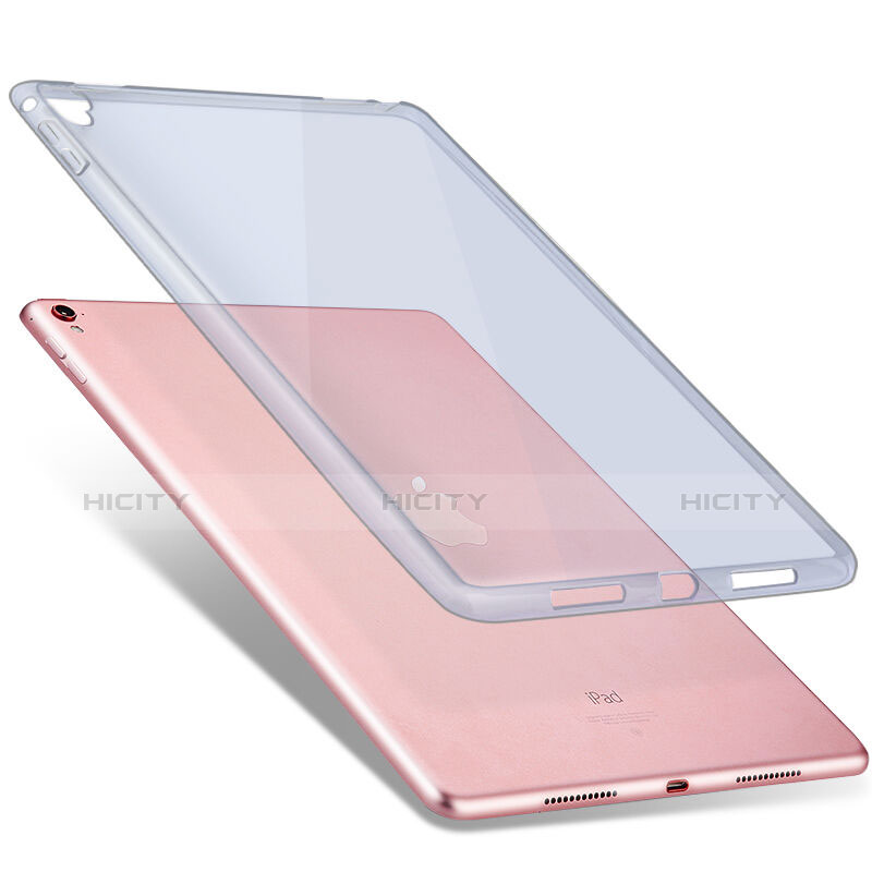Funda Silicona Ultrafina Transparente para Apple iPad Pro 9.7 Azul