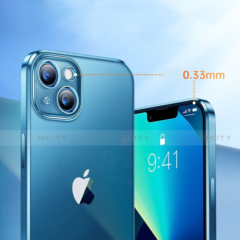 Funda Silicona Ultrafina Transparente para Apple iPhone 13 Mini Azul