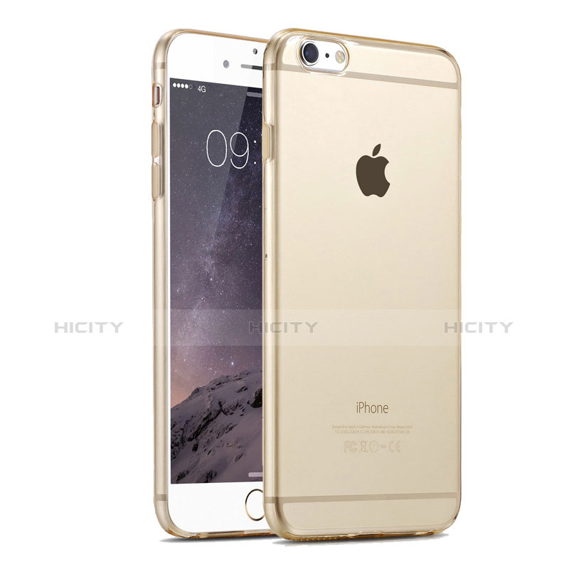 Funda Silicona Ultrafina Transparente para Apple iPhone 6 Oro