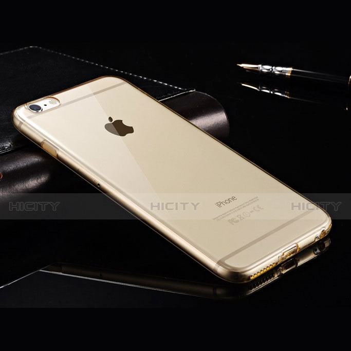 Funda Silicona Ultrafina Transparente para Apple iPhone 6 Oro