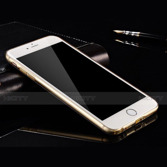 Funda Silicona Ultrafina Transparente para Apple iPhone 6 Oro