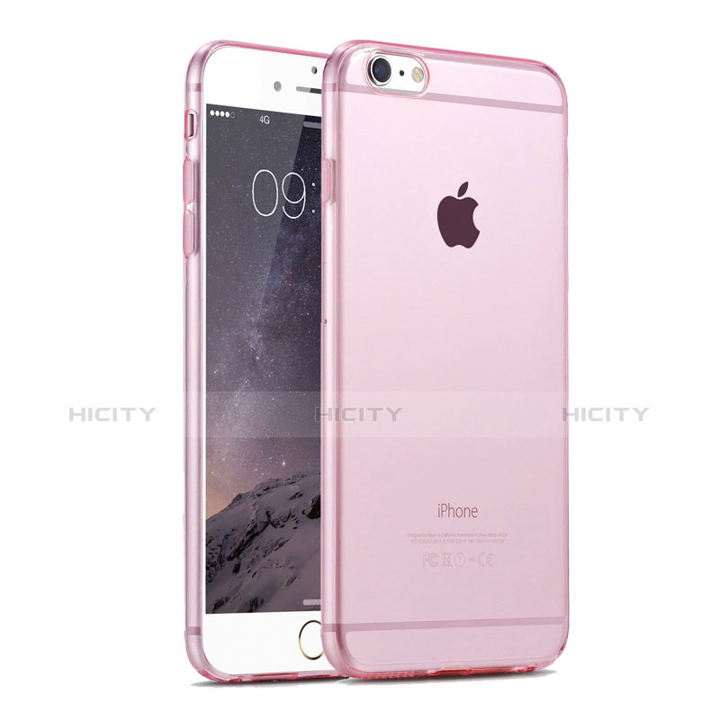 Funda Silicona Ultrafina Transparente para Apple iPhone 6 Rosa