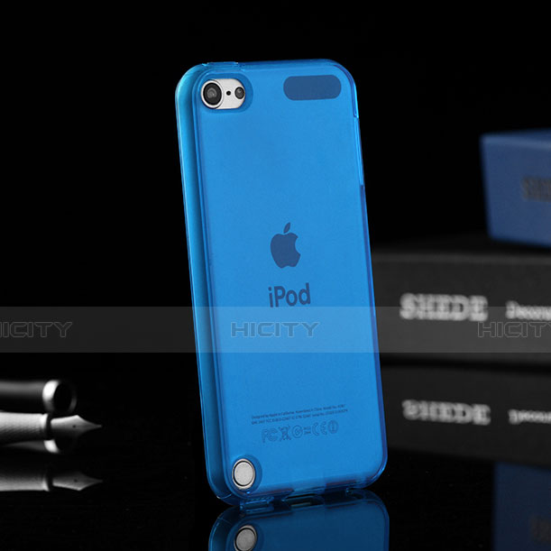 Funda Silicona Ultrafina Transparente para Apple iPod Touch 5 Azul