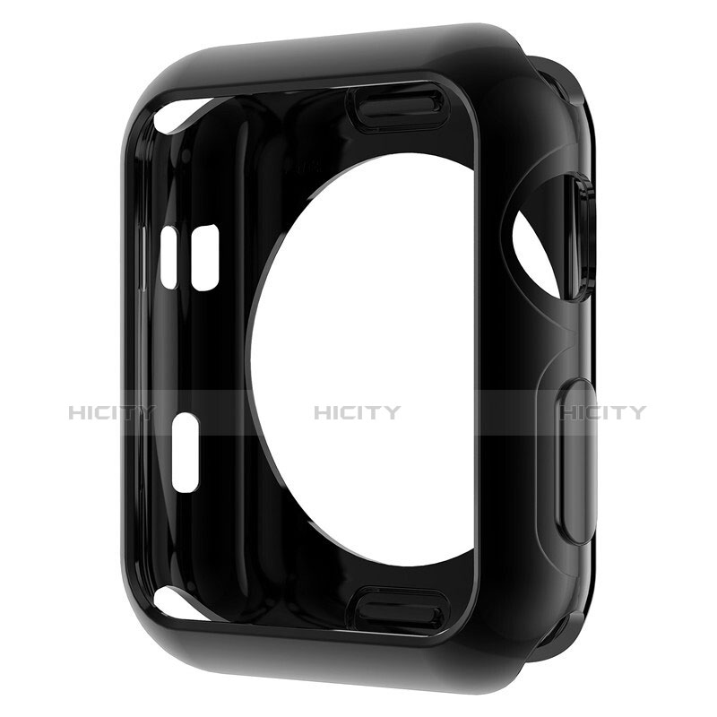 Funda Silicona Ultrafina Transparente para Apple iWatch 3 38mm Negro