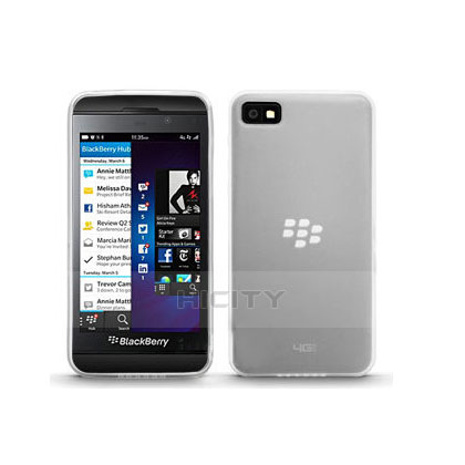Funda Silicona Ultrafina Transparente para Blackberry Z10 Blanco