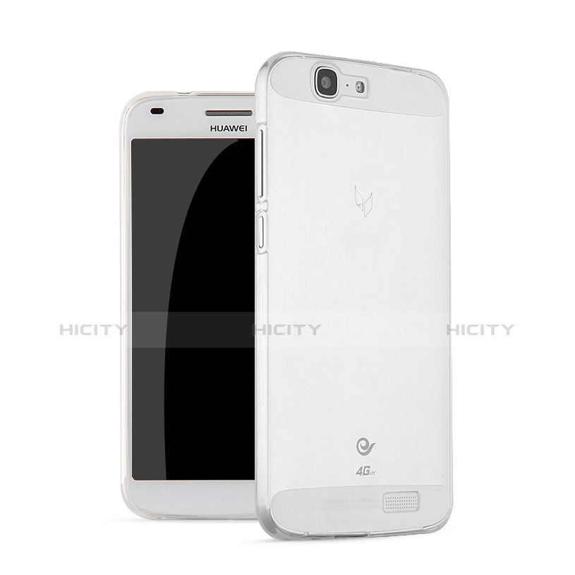 Funda Silicona Ultrafina Transparente para Huawei Ascend G7 Blanco