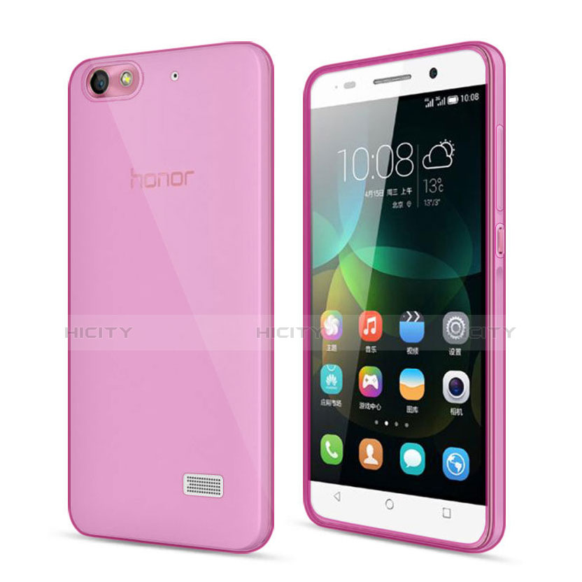 Funda Silicona Ultrafina Transparente para Huawei G Play Mini Rosa