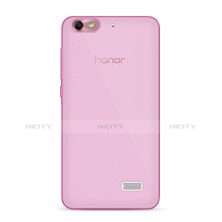 Funda Silicona Ultrafina Transparente para Huawei Honor 4C Rosa