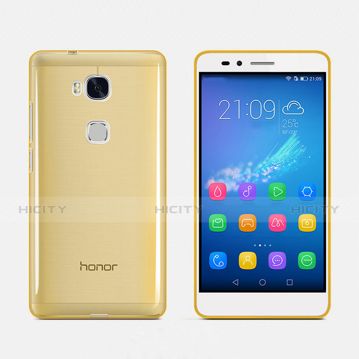 Funda Silicona Ultrafina Transparente para Huawei Honor Play 5X Oro