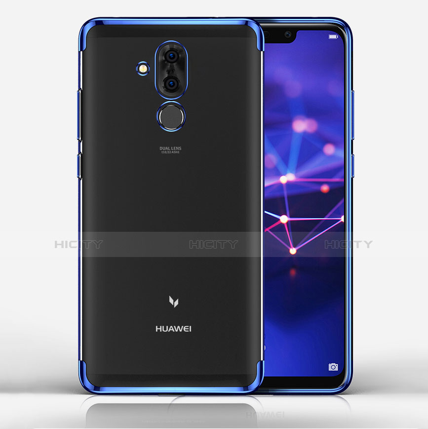 Funda Silicona Ultrafina Transparente para Huawei Mate 20 Lite Azul